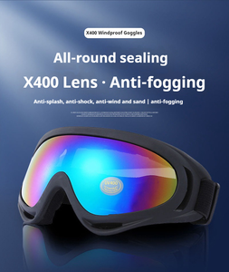 חם מכירה <span class=keywords><strong>x400</strong></span> חיצונית רכיבה על אופניים משקפי מגן פוליקרבונט ספורט מסכת רוח עם עדשה טורי סקי - Product Image 2