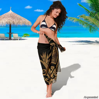 Pareo de Playa Estilo Polinesio, Transparente, de Chifón, para Cubrir el Bikini, Bufanda de Baño para Mujer, Regalo para Vacaciones