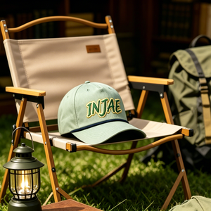 Casquette de baseball vert clair personnalisée brodée en coton réglable avec cordon bleu, style décontracté, profil bas, unisexe - Product Image 6