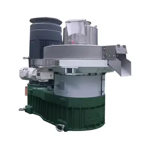 CE-zertifizierte vertikale Ringmatrize Holzpellet-Extrusionsmaschine PLC Biomasse Reis Hülsen-Pelletierer Herstellungsanlage