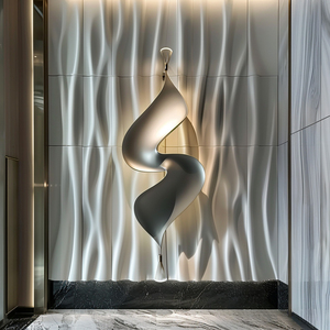 Luminaire suspendu en spirale contemporain, acrylique, métal, grande taille, couleur changeante, blanc chaud, LED, éclairage de plafond pour hôtel - Product Image 4