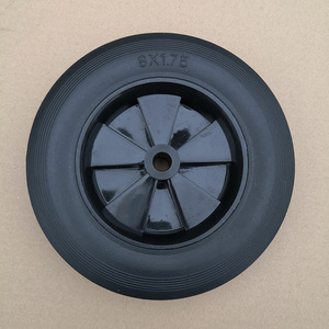 Glue Powder Wheel 8X1.75 Solid Tread Black Plastic Spokes For Mobile <b>Scaffolding</b> - Product Image 2