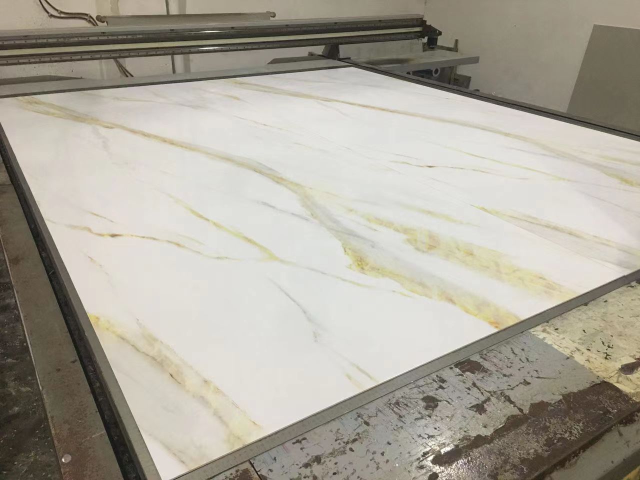 1220x2800mm PVC Marble Sheet Interior Decorative High Glossy For Bathroom