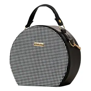 Bolso Bandolera Fana Xenai Cuadri Blanco Vintage con Dos Correas, Forro de PU, para Uso Diario de Mujer - Product Image 3