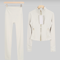 Ensemble de veste de sport pour femme, coupe ajustée, respirant, coupe-vent, séchage rapide, grande taille, collection Hiver 2026, idéal pour la course, la gym et le yoga