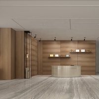 Dernier design de cloison murale en bois moderne, cloison murale de bureau intérieure en mélamine de 16 mm