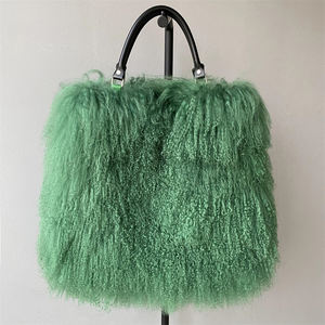 All'ingrosso <span class=keywords><strong>donna</strong></span> inverno <span class=keywords><strong>moda</strong></span> Custom Designer capelli lunghi naturale vera pelliccia mongolia borse per le donne - Product Image 2