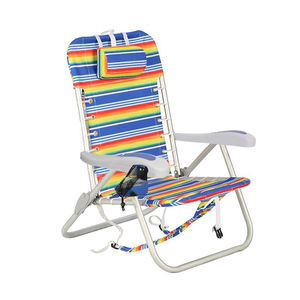 Silla de Playa Plegable Kejie de 4 Posiciones con Cordones, de Aluminio y Plástico, con Tela, Muebles de Exterior para Playa, Parque y Eventos al Aire Libre - Product Image 2
