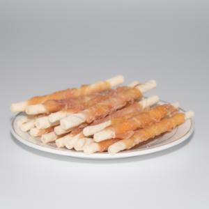 Snack per Cani di Alta Qualità, Rotoli di Pelle Bovina Avvolti in Pollo, Bocconcini per Addestramento e Premi - Product Image 3