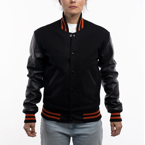 Nouvelle veste universitaire tendance pour femme, design personnalisé, en tissu de laine respirant, pour l'hiver, style décontracté, couleur unie - Product Image 1