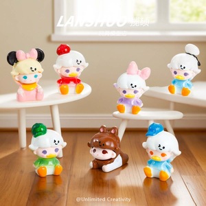Lanshoo Cartoon Duck Figurines Mini 3D Resin Desktop Ornaments Cute Collectible <b>Toys</b> For Kids And Adults - Product Image 1
