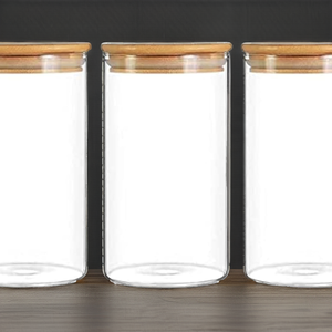 EX-03 Frascos de Vidrio Modernos de 450 ml (15 oz) Libres de BPA con Tapa de Bambú, Herméticos, Aptos para Lavavajillas, Organizadores de Despensa para Alimentos - Product Image 2