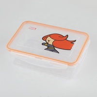 Boîte de conservation alimentaire avec couvercle, hermétique, en plastique, sans BPA, compatible micro-ondes, motif dessin animé pour enfants, collations scolaires