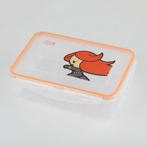 Lots de liquidation : Contenants alimentaires en <span class=keywords><strong>plastique</strong></span> écologiques à motifs de dessins animés avec couvercle, compatibles micro-ondes, étanches, organisateurs de réfrigérateur - Product Image 4
