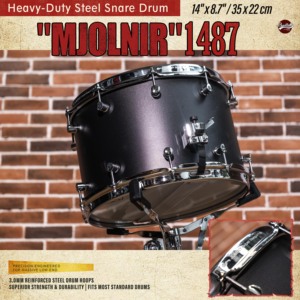 Beatello |   Directo de Fábrica |   Caja de Ritmos de Acero Resistente de 14 x 8.7 Pulgadas con Aros Reforzados de 3.0 mm |   Kits de Batería de <span class=keywords><strong>Rock</strong></span>/Metal |   Actualización Profesional |   Negro - Product Image 5