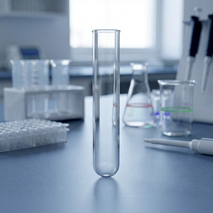 Tubos de Ensayo, Fondo Redondo, Sin Borde, Tubo de Ensayo de Vidrio Boro 3.3 Azul, Tubo para Muestras de Laboratorio, Resistente a Químicos, Marcación Clara - Product Image 1