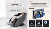Fauteuil de massage intelligent 4D AI dernière génération, zéro gravité, avec scanner corporel, rail SL, rouleaux chauffants pour les pieds, fauteuil de massage électrique de luxe
