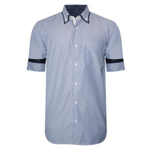 Chemise habillée pour homme en satin, fabrication professionnelle, confortable, design unique, col montant, couleur unie, séchage rapide, respirante, saison estivale - Product Image 1