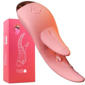 Liliya Female Vibration Doppel zungen heizung Batterie betrieben 10 Frequenzen wasserdichtes Sexspielzeug für Erwachsene für Ehemann Frau - Product Image 1
