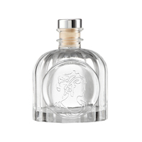 Flacon diffuseur rond en verre transparent de haute qualité 100 ml pour gravure, ouverture facile, traitement de surface par gravure à l'acide