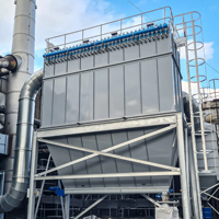 Système de dépoussiérage centralisé à jet pulsé pour usine industrielle de grande envergure, à haut volume d'air, en acier au carbone, 65 DBA