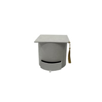 Boîte à fleurs en velours pour arrangement floral, boîte à fleurs préservées, boîte cadeau chapeau de docteur pour la remise des diplômes