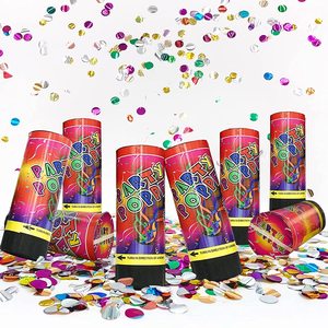 Lanzadores de Confeti Biodegradables Multicolores de 4.3 Pulgadas para Nochevieja, Cumpleaños, Graduaciones, Bodas - Product Image 1