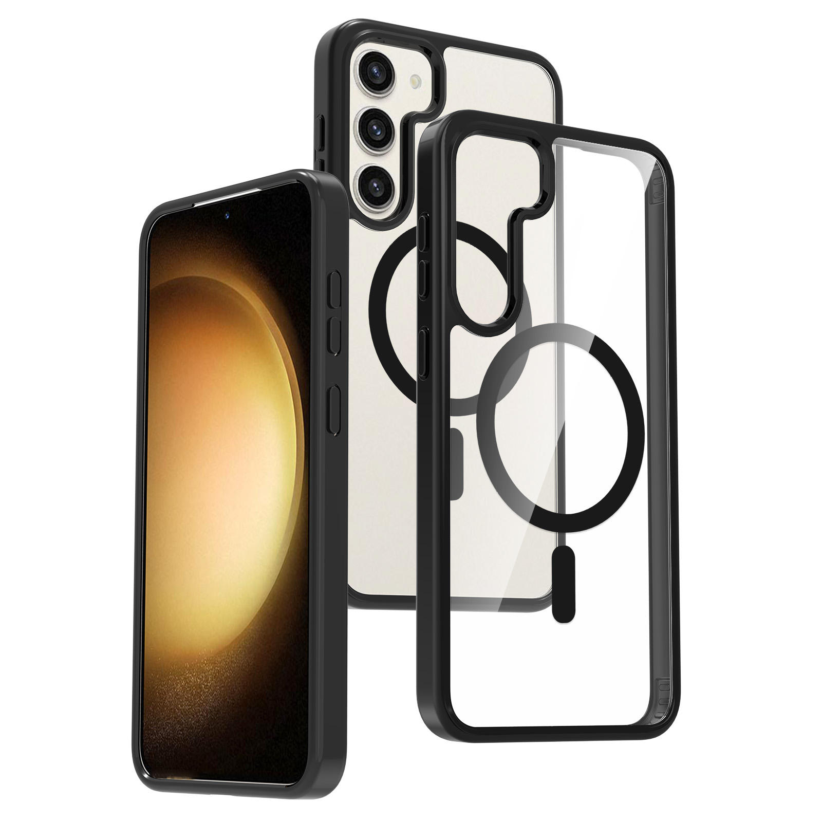 Frontera trasera clara/negra TPU