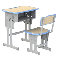 Bureaux et chaises réglables en métal durables pour étudiants, pour l'école et le bureau à domicile, pour une utilisation en chambre, mobilier de classe