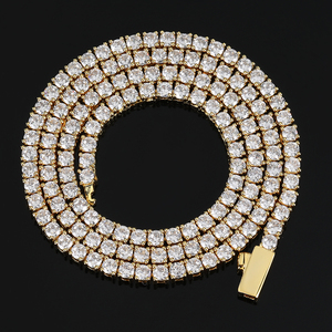 Hot-sell Hip-hop Preferential Copper Tennis Chain Zircon Custom <b>Men</b> Jewelry <b>Necklaces</b> Cuban Link Chain Unisex High-end Jewelry - Product Image 5