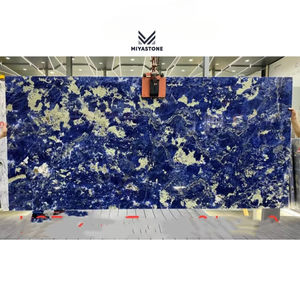 แผ่นหินอ่อนสีฟ้า bolivia แบบหรูหราแปลกใหม่สำหรับพื้นหลังผนังและโต๊ะพื้นหลังหินอ่อน - Product Image 1