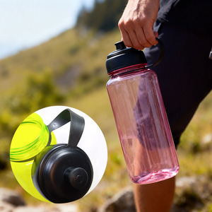 Venta caliente portátil de gran capacidad 1000ml BPA libre Fitness personalizado al por mayor beber PP Unisex Tritan <span class=keywords><strong>botella</strong></span> de agua con asa - Product Image 5