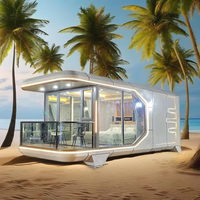 Maison conteneur moderne préfabriquée en acier de 40 pieds avec cuisine Petite maison modulaire en bois de 20 pieds Hôtel à usage résidentiel