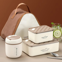 Boîte à bento en acier inoxydable 304 de haute qualité, multi-couches, compatible micro-ondes, hermétique, sans BPA, chauffe-plat, récipient alimentaire chauffable