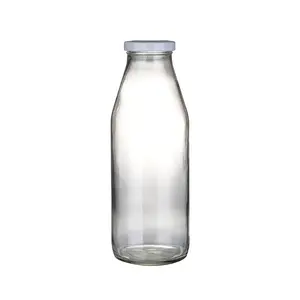 공장 도매 시장 뜨거운 사용자 정의 크기 250ml 투명 유리 우유 병