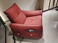 Fauteuil inclinable pivotant à bascule en cuir véritable moderne manuel à gravité zéro avec chargeur USB