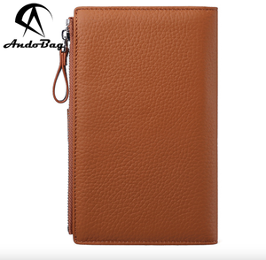 Portefeuille de voyage multifonctionnel en cuir de vachette Andong avec protection RFID, porte-cartes, porte-monnaie zippé et pince à billets JL0144 - Product Image 5