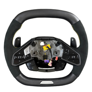 Volant personnalisé chauffant en cuir et fibre de carbone véritable pour Peugeot 408 508 3008 4008 5008 <span class=keywords><strong>GT</strong></span>, personnalisable - Product Image 1
