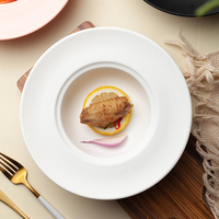 Ensemble de vaisselle en porcelaine écologique multi-usages - Rose pastel, noir, blanc, salade, pâtes, apéritif, vaisselle de restaurant, en vrac