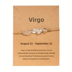 Nouveau bracelet en pierre naturelle tressé à la main pour femme, signe du zodiaque, perles européennes et américaines, best-seller sur <span class=keywords><strong>Amazon</strong></span> - Product Image 4