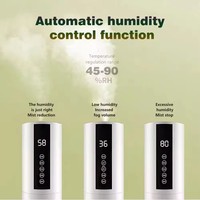 Humidificador de Aire Exclusivo Transfronterizo de 8L, Humidificador Ultrasónico de Pie para el Hogar, Unidad de Aromaterapia de Gran Capacidad, Plástico y Cerámica, Inteligente