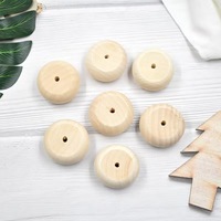 Tranches de bois naturel personnalisées non finies rondes avec trou pour projets d'artisanat DIY, disques de bois vierges, accessoires de meubles