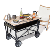 Remorque de camping combinée WZ TC-11, pliable, portable, légère, chariot en métal avec roues pivotantes, chariot de courses pour le camping en plein air