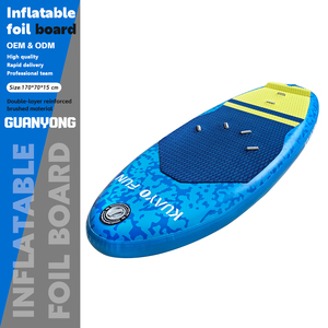 Planche de wing foil gonflable portable 140L, double couche PVC avec base en fibre de carbone et pont EVA pour le freeride - Product Image 1