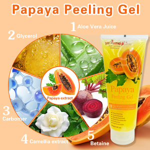 Gel exfoliant végétalien naturel pour le visage Gel exfoliant à la papaye qui élimine les cellules mortes Le sébum efface les pores pour un soin apaisant - Product Image 6