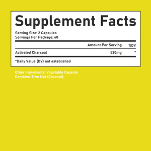 Capsules de Charbon Actif en Gros : Soutient la Détoxification Intestinale et Hépatique, 520mg, Antioxydant, Complément Végétalien en Capsules - Product Image 6