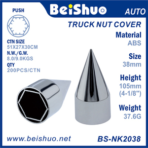 BS-NK2038 Cache-écrou en plastique ABS 38MM*4-1/8", à enfiler, pour camion - Product Image 2