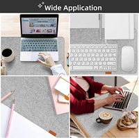 Tapis de protection antidérapant en feutre gris clair, 90x30cm, pour bureau, clavier de jeu, tapis de souris