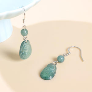 עגילי טיפה משובצת 925 אלגנטיות סטרלינג כסף וינטג משובצת תכשיטים לנשים - Product Image 5