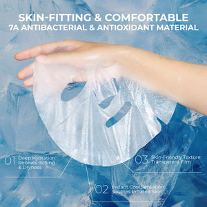 CMC <span class=keywords><strong>Hydrogel</strong></span> Regenerierte Zellulosefaser Gesichtsmaske mit Hyaluronsäure ODM Anpassbar Hautfreundlich Transparent Anti-Aging - Product Image 4